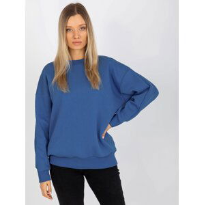 Basic dark blue oversize sweatshirt