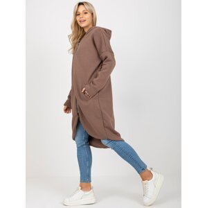 Brown long zipper sweatshirt Tina RUE PARIS