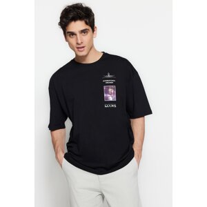 Trendyol Black Oversize Crew Neck Short Sleeve T-Shirt