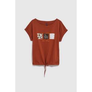 WOMEN'S T-SHIRT L-TS-4023 BROWN