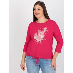 Fuchsia blouse of larger size for everyday wear with expression