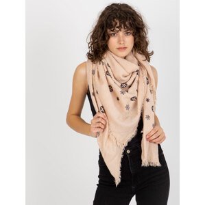 Lady's pink scarf with print