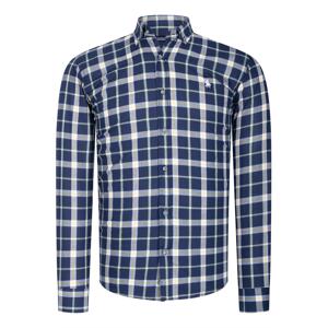 G742 DEWBERRY MEN'S SHIRT-STRIPED NAVY BLUE-YELLOW