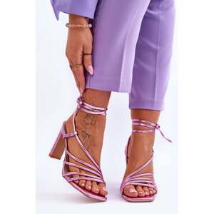 Fashionable Heeled Sandals Tessoro Pink