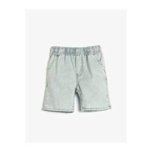 Koton Jeans Shorts with elasticated waist, pockets. Cotton