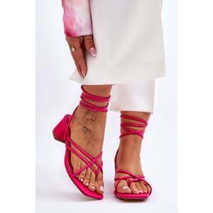 Knotted High Heel Sandals Pink Secret Love