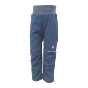 Softshell girls' pants - tm. gray - pink
