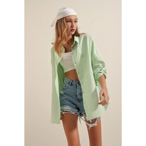 Bigdart 3900 Oversize Long Basic Shirt - E.green