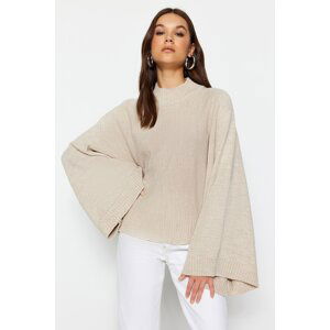 Trendyol Stone Bat Sleeve Knitwear Sweater