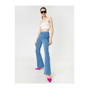 Koton Slim Fit španielske džínsy s vysokým pásom - Victoria Jean