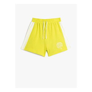 Koton Tie Waist Normal Green Girl's Shorts