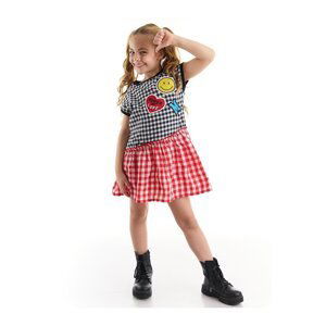 mshb&g Power Woven Gingham Girl Red Black Dress