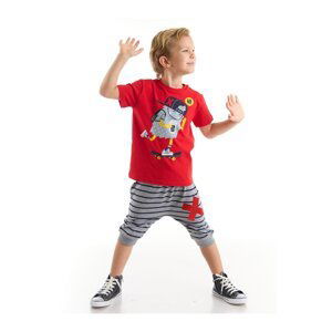 Denokids Hi Skateboard Boys T-shirt Capri Shorts Set