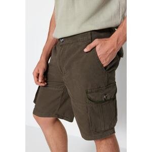 Trendyol Khaki Regular Fit Cargo Pocket Shorts