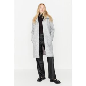 Trendyol Grey Belted Cachet kabát