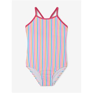 White Girly Striped Swimwear name it Ziza - Girls