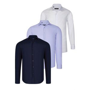 TRIPLE SET G726 DEWBERRY SHIRT-NAVY BLUE-WHITE-LILAC