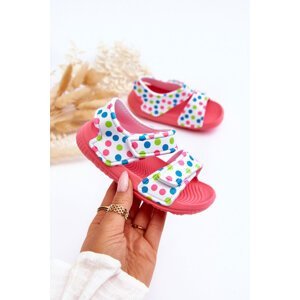 Children's foam sandals with light pattern pink and white Malaga