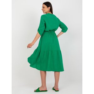 Green midi muslin dress OCH BELLA