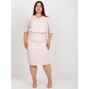 Light pink plus size skirt from the set