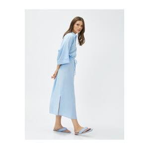 Koton Midi Shirt Dress with Tie Waist