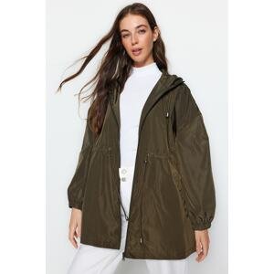 Trendyol Khaki oversize nepremokavý nepremokavý pršiplášť s kapucňou