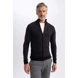 DEFACTO Standard Fit Half Turtleneck Knitwear Cardigan