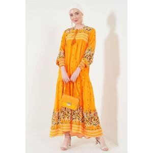 Bigdart 2175 vzorované hidžábové šaty - oranžová