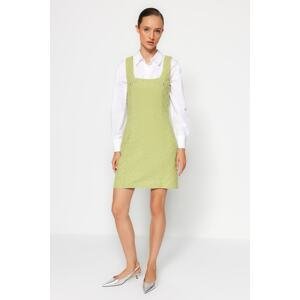 Trendyol Green Tweed Mini tkané Gilet tkané šaty