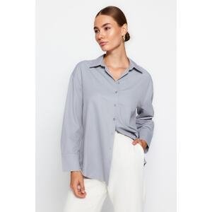 Trendyol Gray Basic Woven Shirt