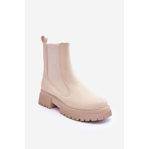 Beige Isminna Classic Leather Chelsea Boots