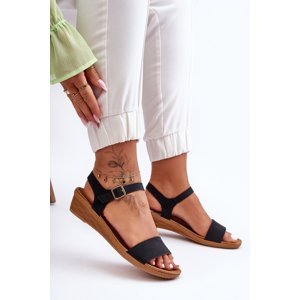 Classic sandals on a low coture black Arya
