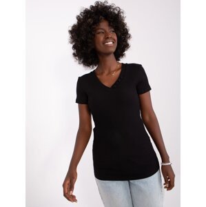 Black Women's Short Sleeve Blouse