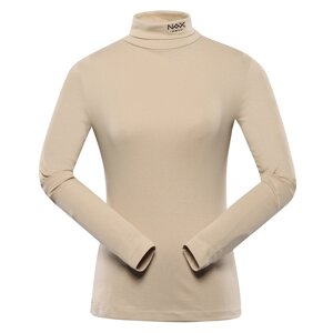 Women's long-sleeved turtleneck nax NAX BERWA white pepper