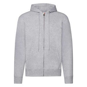Grey Zippered Hoodie Classic Fruit of the Loom
