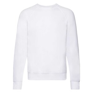 Biała bluza męska Lightweight Raglan Sweat Fruit of the Loom