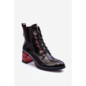 Patent S High Heel Ankle Boots. Barski Black