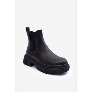Leather Insulated Chelsea Boots Big Star Black