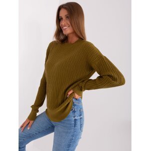 Olive Green Women's Classic Viscose Sweater