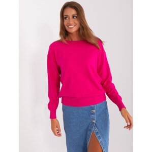 Women's Fuchsia classic sweater with cotton
