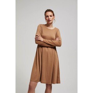 Dress with long sleeves and flared bottom