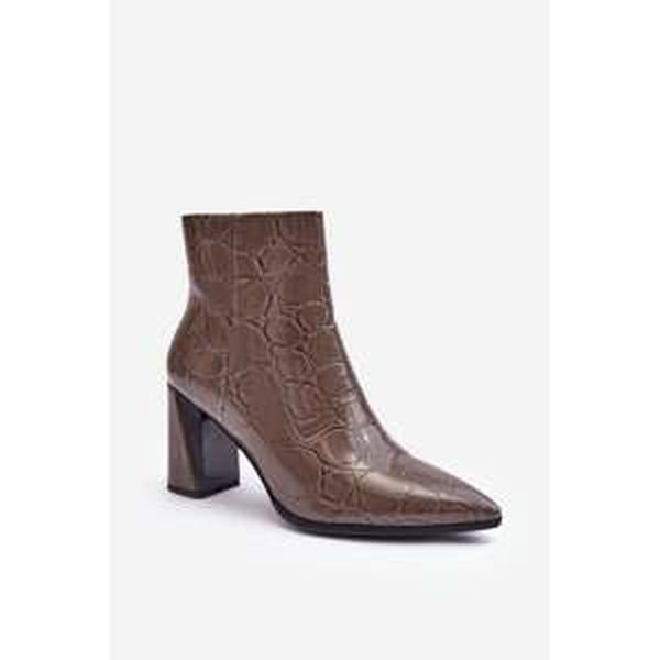 Leather patent heeled shoes SBarski Dark brown