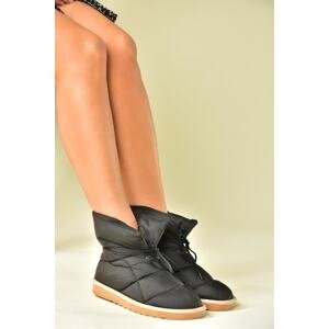 Fox Shoes Black Fabric Casual Women's Boots