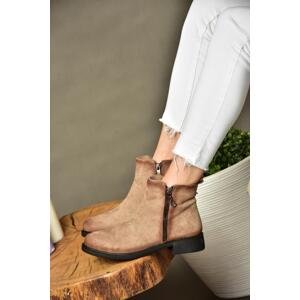 Fox Shoes R374050402 Women's Mink Suede Low-Soled Boots