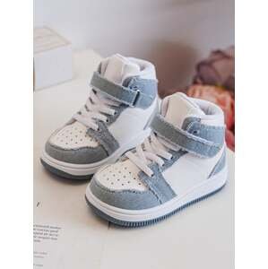 Children's Blue and White Denim Sports Shoes Milara