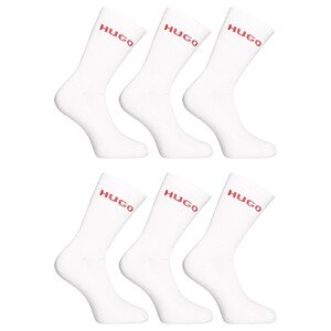 6PACK socks Hugo Boss high white