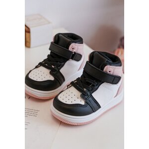 High Children's Sports Shoes White and Pink Teredite