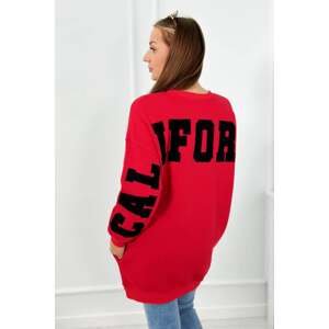 Insulated sweatshirt with red California lettering