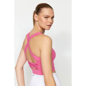 Trendyol Pink Support/Shaping Back Detail Square Collar Sports Bra