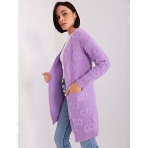 Purple cardigan with pockets